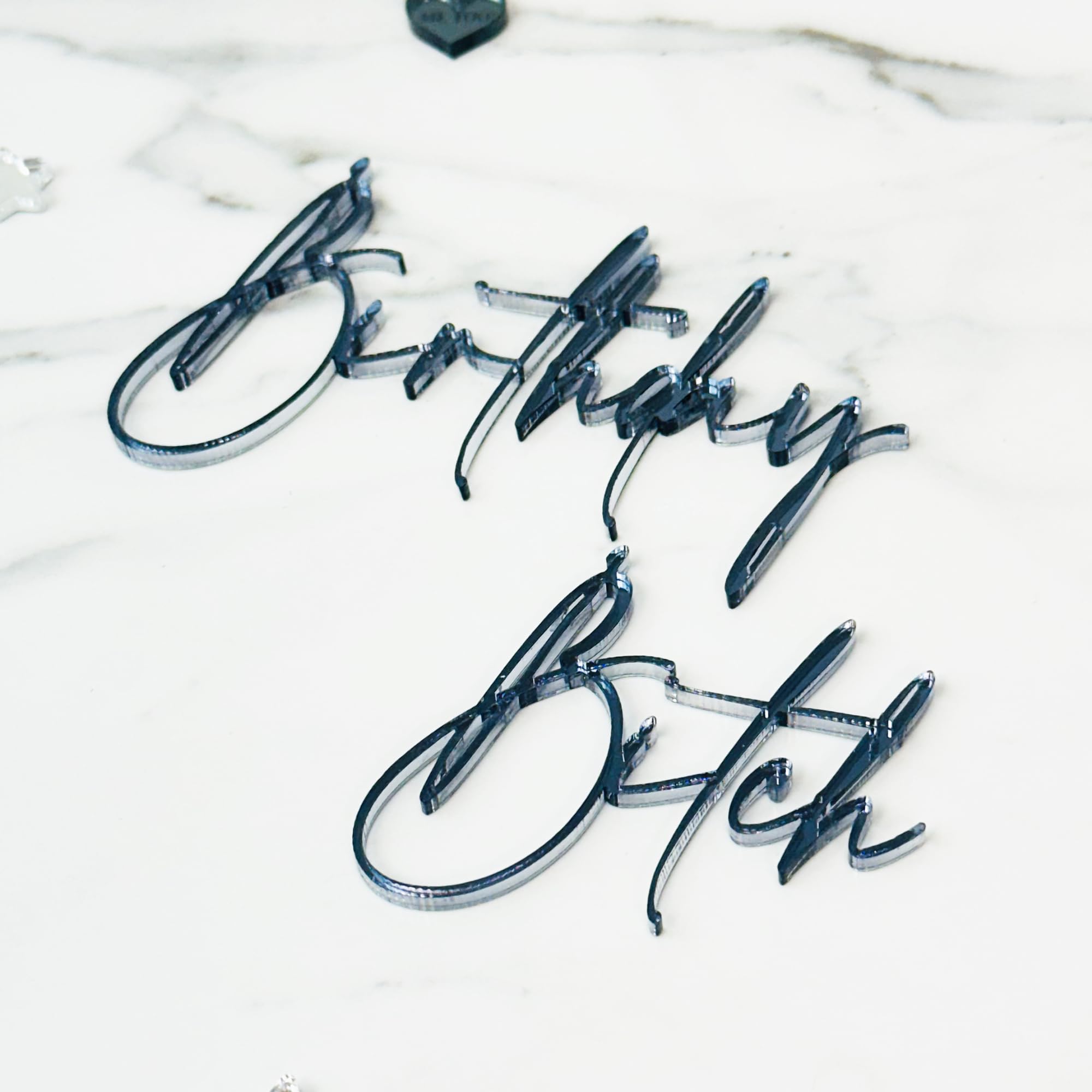 Custom 'That Bitch' Acrylic Cake Topper - Personalized Name Plaque for 4'', 6'', 8'', 10'' Cakes - Funny Birthday Cake Decoration for Women, Bachelorette Parties & Celebrations