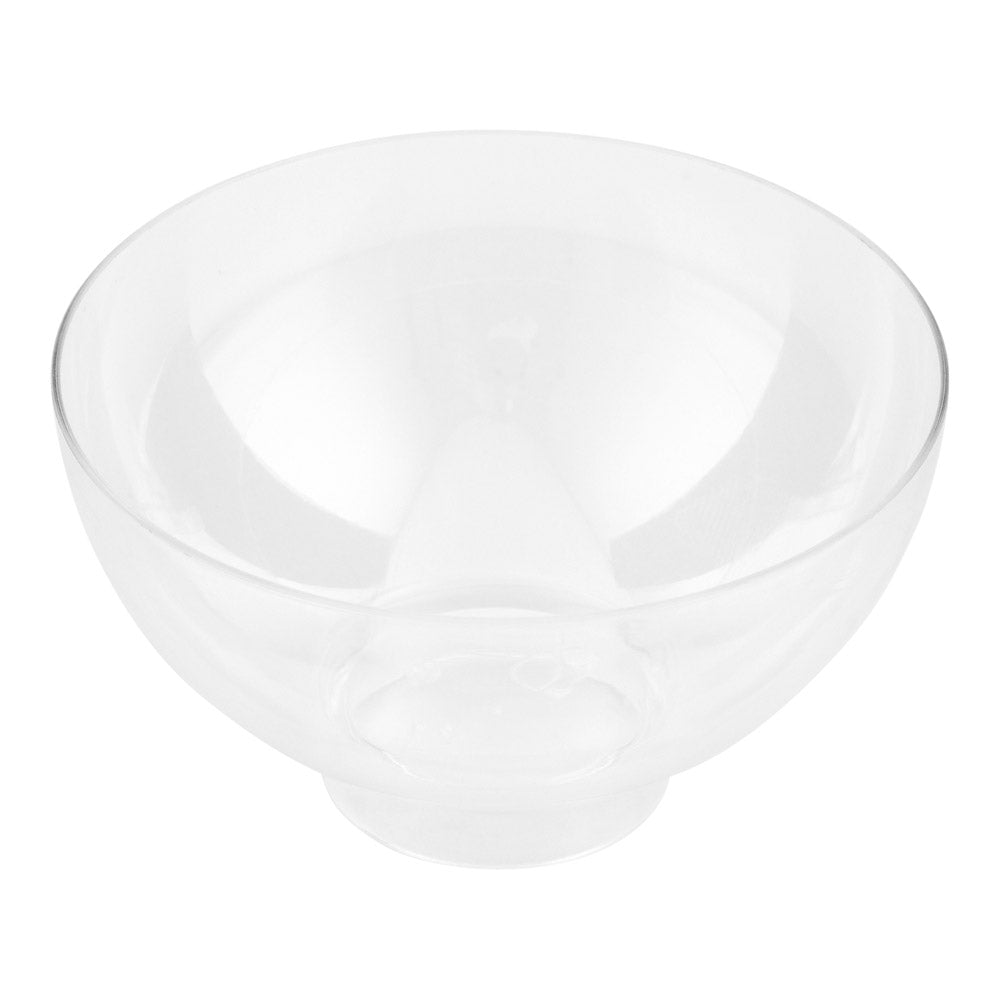 100 Pack 2 oz Clear Plastic Coppa Bowls with 100 Silver Mini Plastic Spoons - Perfect for Desserts, Ice Cream, Parties & Catering