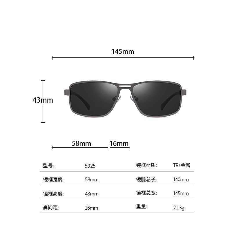 Bclear Polarized Sunglasses for Men - Lightweight Alloy Frame, UV Protection, Full Rim Design - Perfect for Driving, Fishing & Outdoor Activities