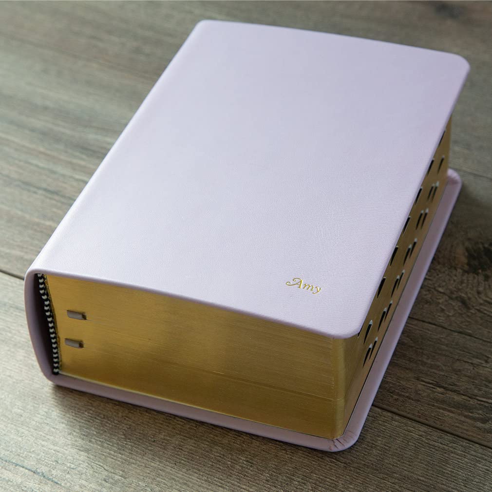 Hand-Bound Lavender Purple Genuine Leather Holy Bible KJV - Fully Customizable LDS Scriptures with Footnotes, Bible Dictionary & Topical Guide | Perfect for Latter-Day Saints Study, Worship & Gift Giving