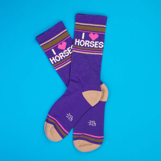 Gumball Poodle Horse Lover Socks - Comfortable Equestrian Socks for Riding, Gifts & Everyday Wear