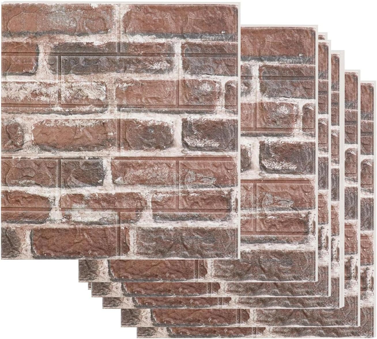 20PCS 3D Peel and Stick Faux Brick Wall Panels - Self-Adhesive Foam Stone Wallpaper for Bedroom, Kitchen, Living Room & Home Decor - Easy DIY Wall Covering for Accent Walls and Interior Design