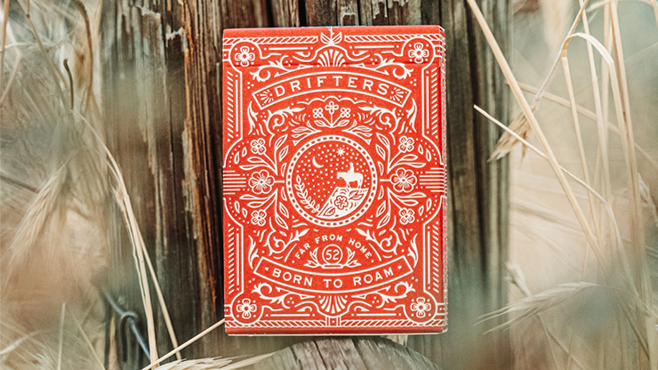 Premium Red Drifters Playing Cards - Waterproof & Durable Poker Deck for Magic Tricks, Card Games, and Collectibles - Perfect for Parties, Travel, and Gifts