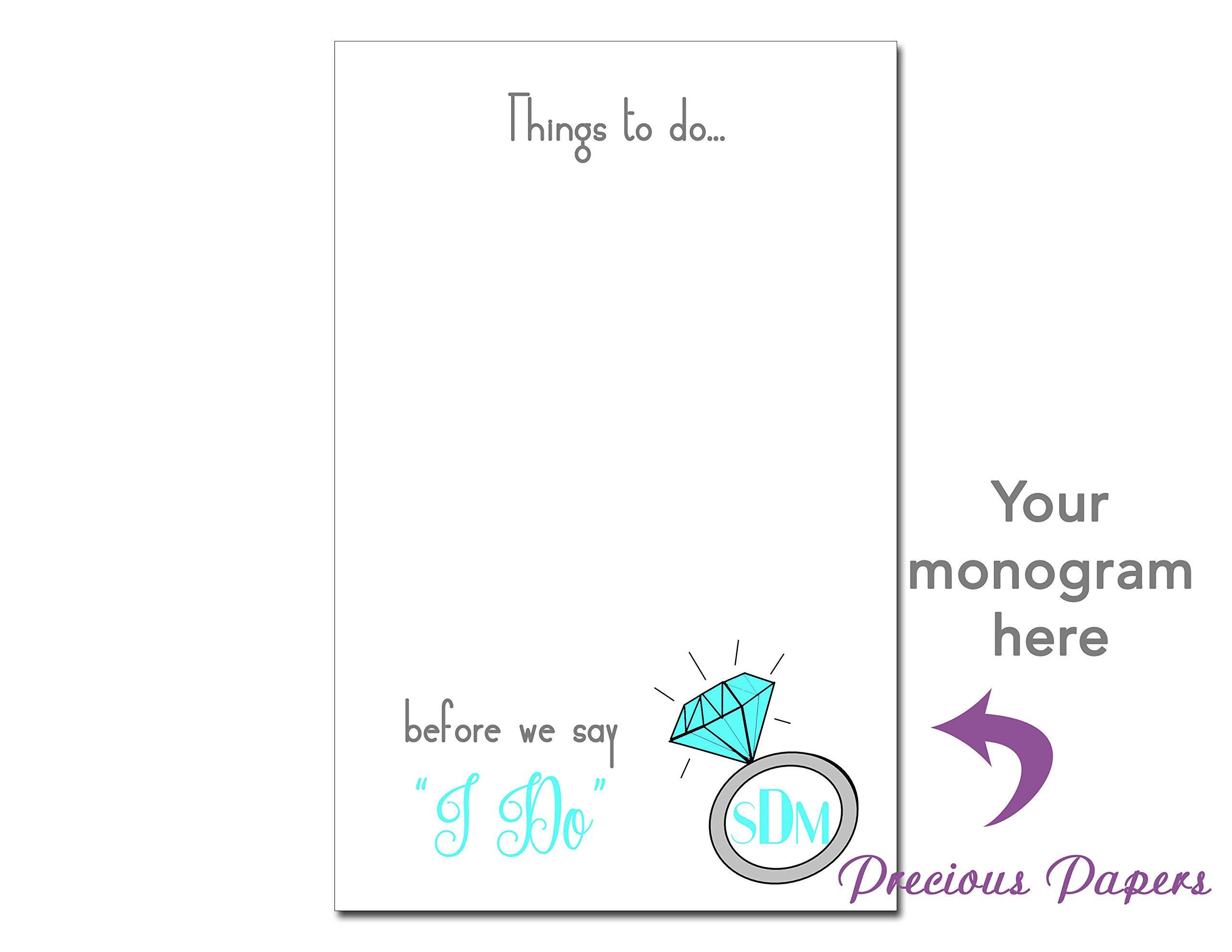 Personalized Pink Bride Notepad - Engagement Gift for Wedding Planning