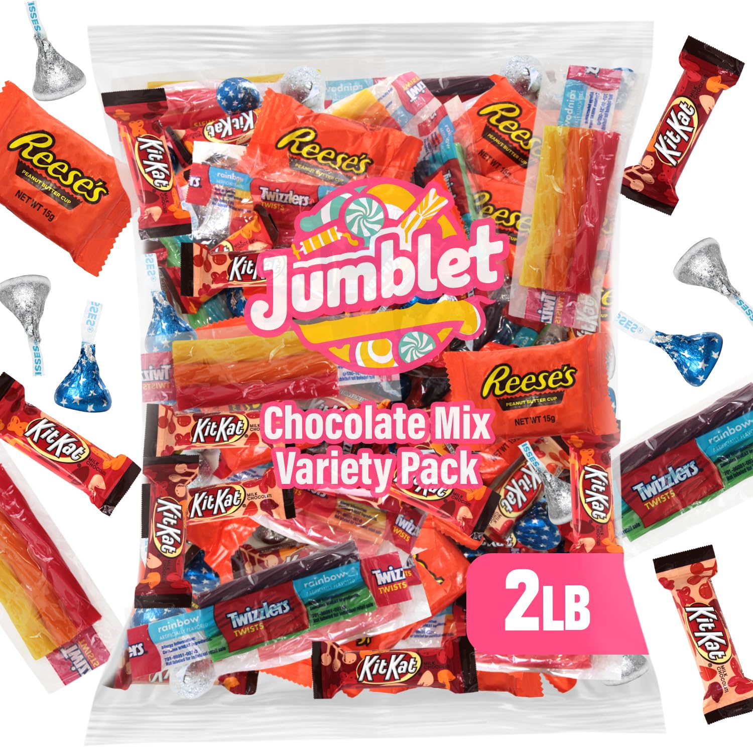 2lb Bulk Chocolate Candy Variety Pack - Individually Wrapped Assorted Chocolates for Parties, Pinatas & Celebrations | Perfect for Birthday Treats, Office Snacks & Holiday Gift Baskets