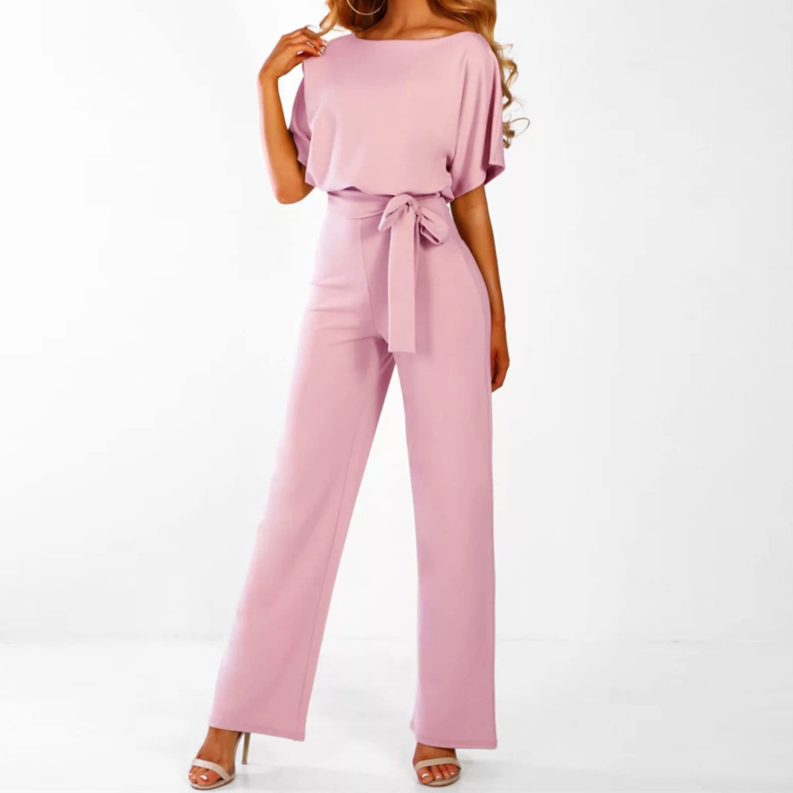 Women's Summer Jumpsuit 2024 - Casual V-Neck Romper with Pockets for Beach & Travel