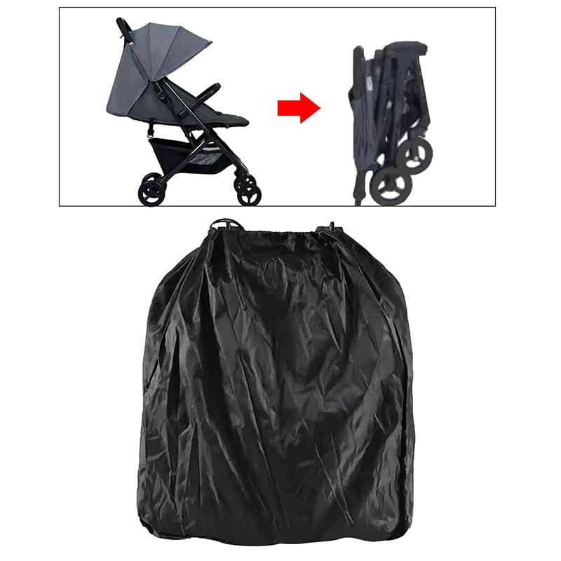 Meokro Air Travel Stroller Bag with Drawstring Closure - Lightweight & Compact Stroller Storage Bag for Airplane, Airport & Gate Check - Perfect for Family Vacations & Business Trips