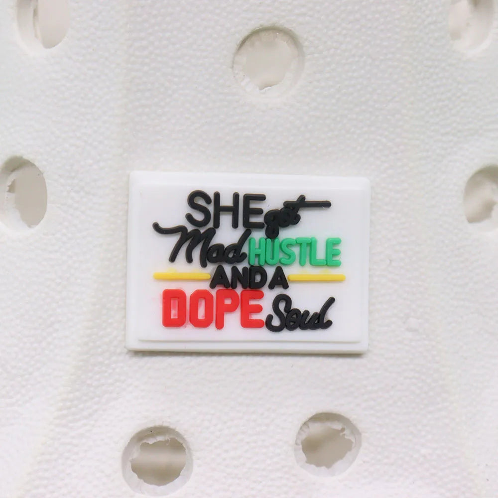 24Pcs PVC Shoe Charms for Clogs & Slippers - Tanker, Weed Life, Hand, Woman, Love Lips, Money & Coffee Designs - Fun Shoe Accessories for Women & Girls - Perfect for DIY Decor, Parties & Gifts
