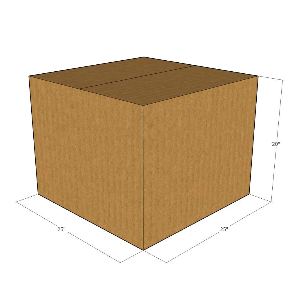 15 New Corrugated Shipping Boxes 25x25x20 Inches - 32 ECT Strength - Perfect for Moving, Storage & Ecommerce Packaging