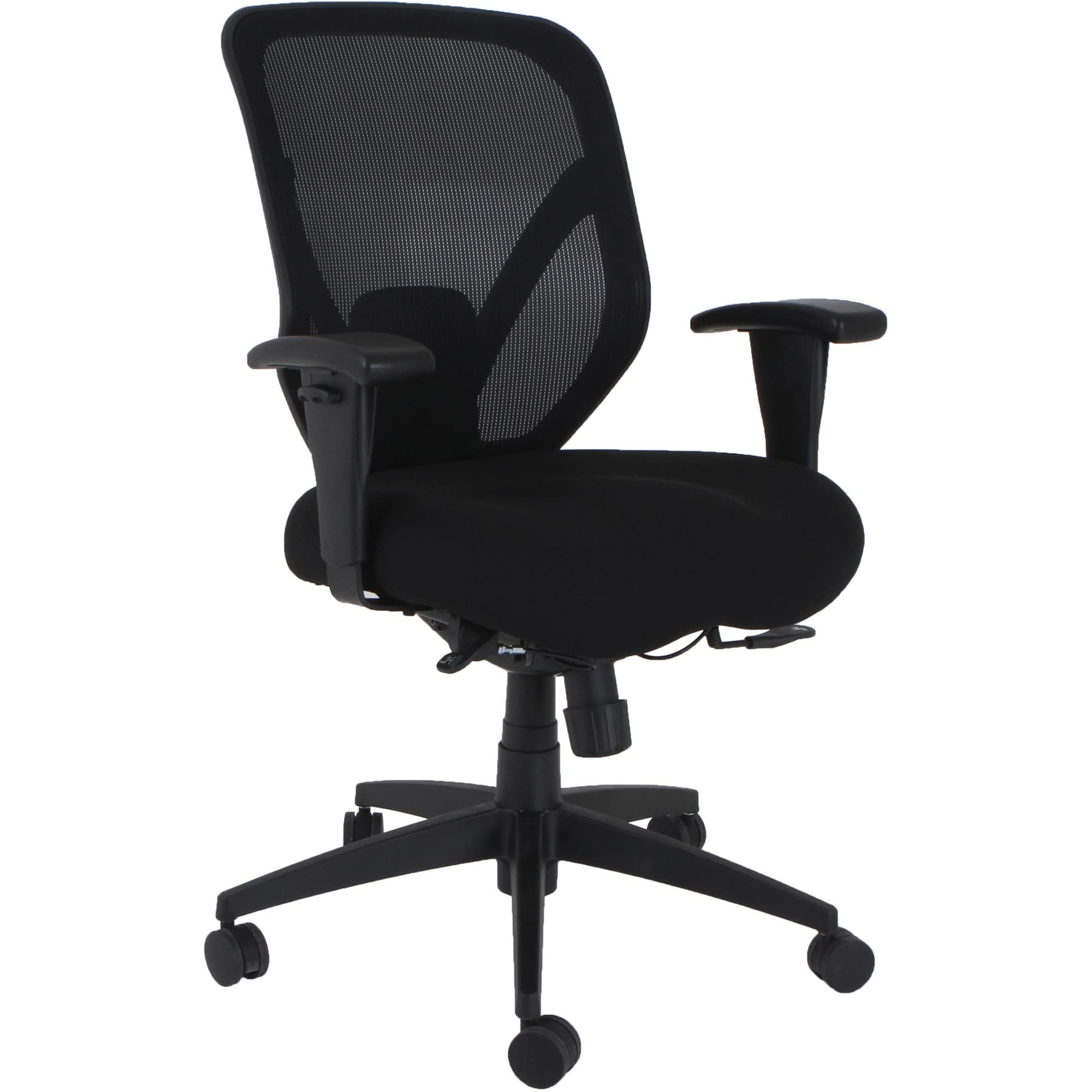Lorell Executive High-Back Office Chair - Ergonomic Black Leather Swivel Chair with Adjustable Height for Home & Business Workspaces