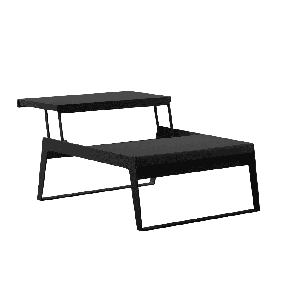 Dual Height Outdoor Coffee Table - Adjustable & Reversible for Patio, Garden, or Poolside Relaxation