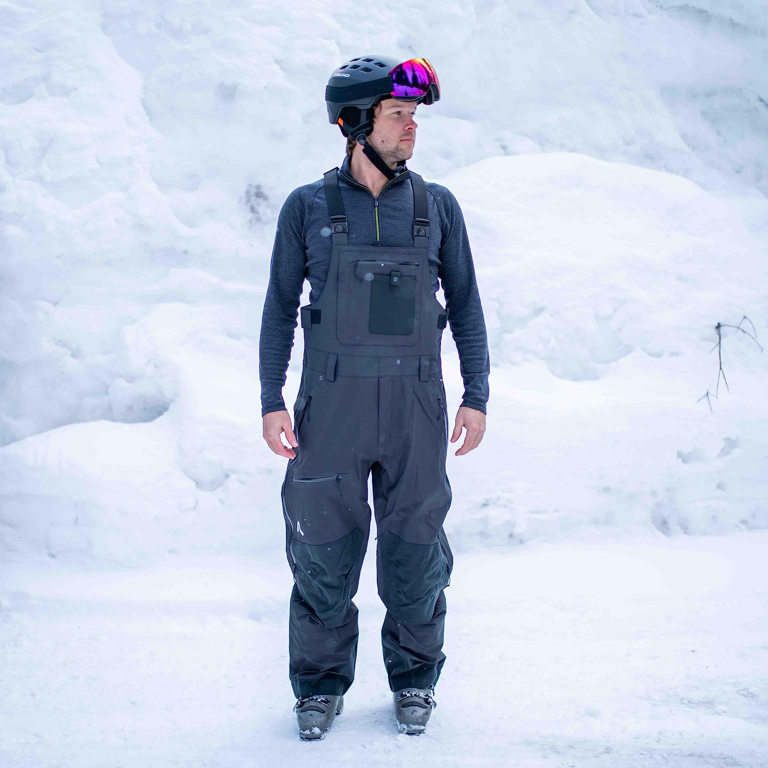 Flylow Men's Baker Bib Ski Pants - Waterproof, Breathable Snow Bib Overalls for Skiing & Snowboarding - Durable Winter Gear for Men