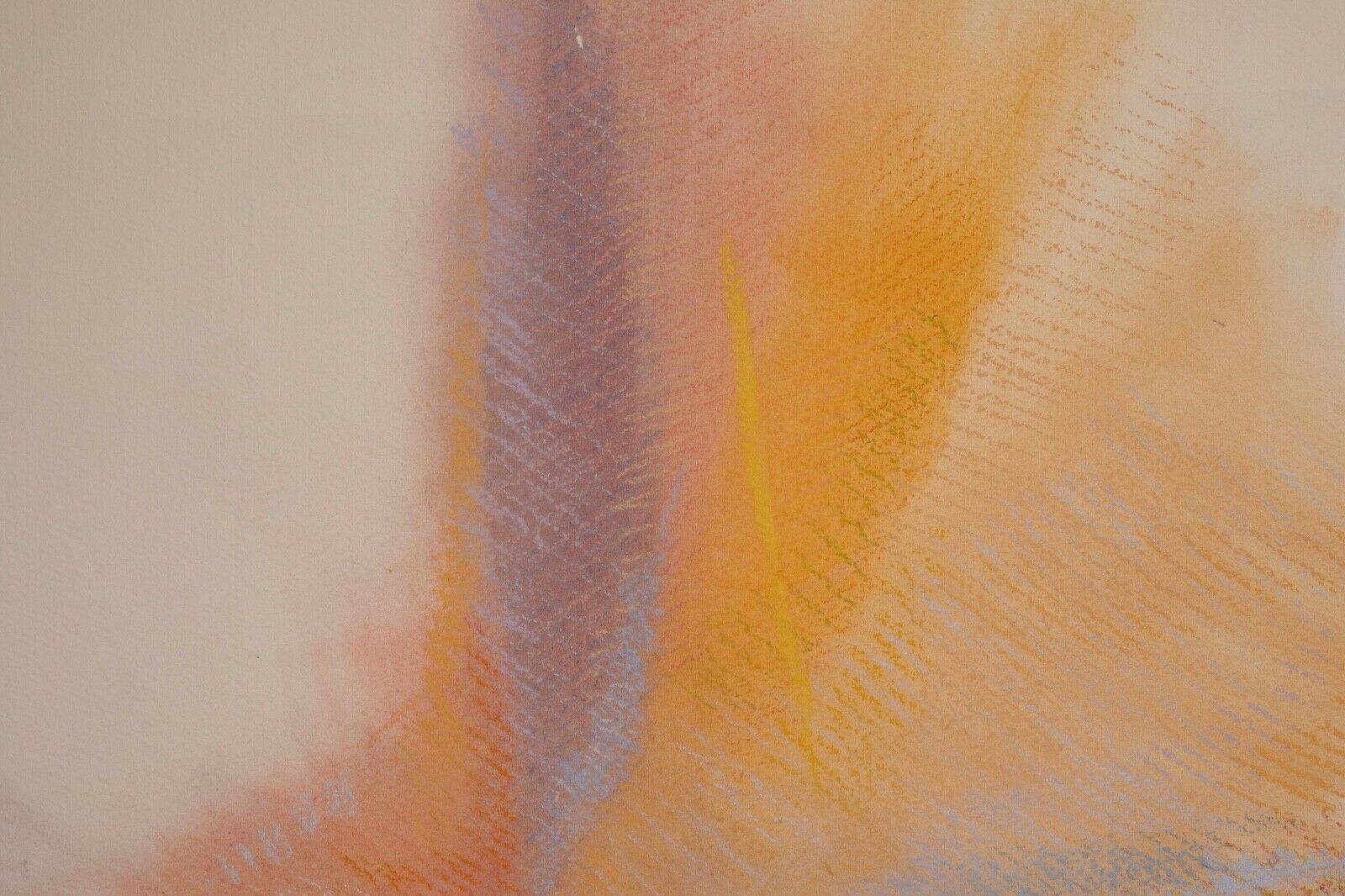 Signed Helen Bershad Rosetta Earth I Diptych Postmodern Pastel Artwork 1978 - Unframed Wall Decor for Living Room, Bedroom & Office