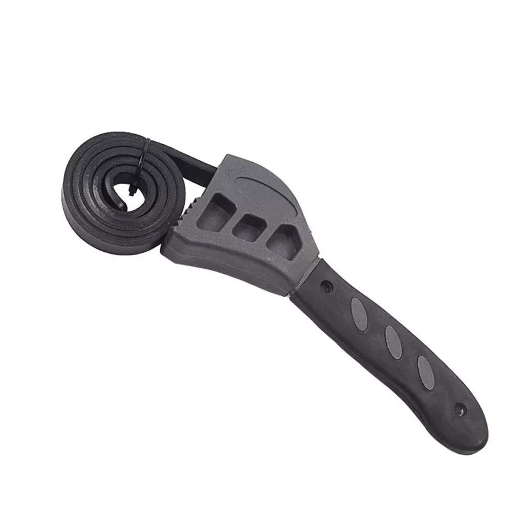 WPYYI 500mm Universal Wrench - Black Rubber Strap Adjustable Spanner for Any Shape Opening - Heavy Duty Hand Tool for Car Repair, Plumbing & DIY Projects