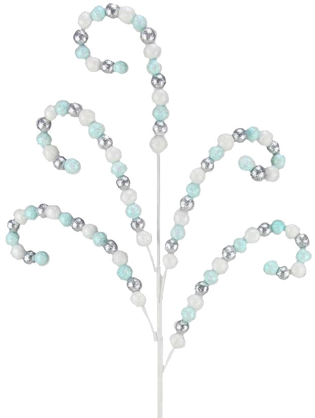 32-Pack Wired Glitter Bead Garland - DIY Christmas Tree Decorations, Party Supplies, Wedding & Home Decor for Festive Celebrations