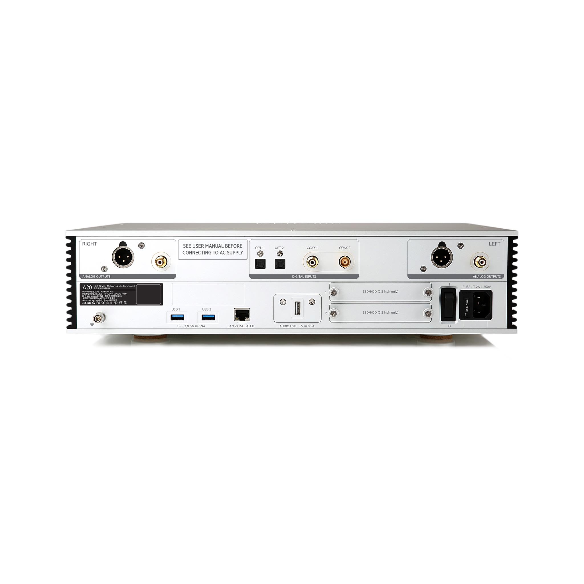 Aurender A20 High-End Music Server & Streamer with MQA DAC - Perfect for Audiophiles & Home Theater Systems