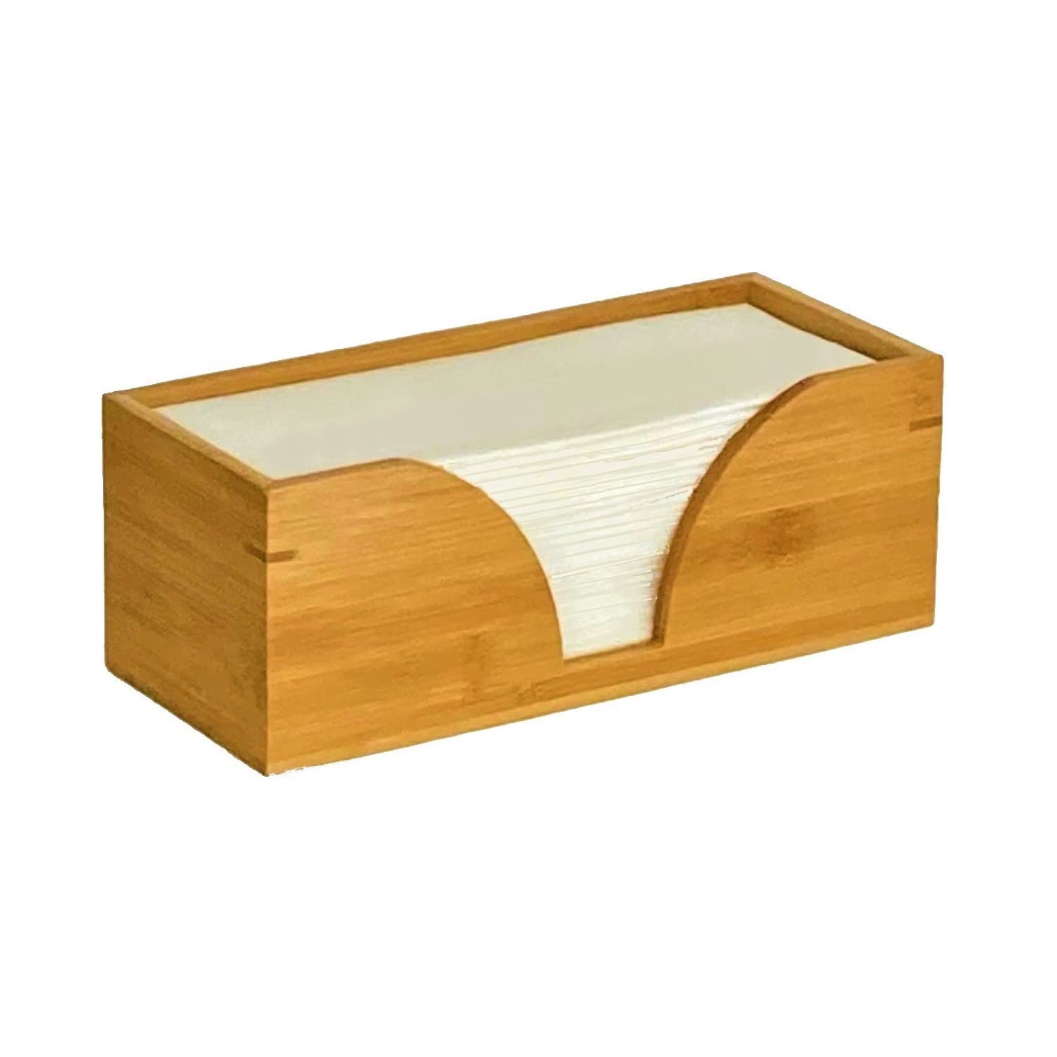 Premium Bamboo Countertop Paper Towel Dispenser - Holds Multifold, Trifold & Z-Fold Paper Towels (9.7