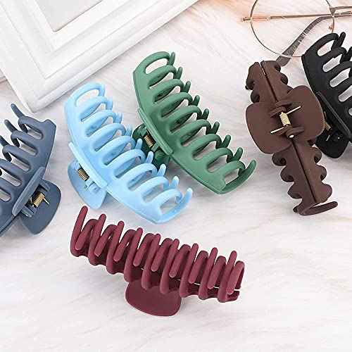 Staila 12 Pack Large Hair Claw Clips for Women - Non-Slip Matte Banana Clips with Strong Hold for Thin & Thick Hair | Perfect for Updos, Ponytails & Everyday Hairstyles