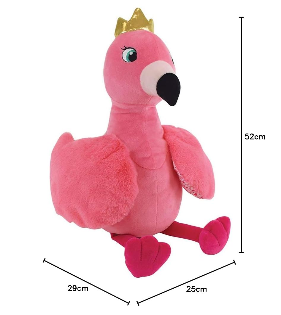 023763 Flamingo Plush Toy with Matching Pajama Set, 20.5 Inches, Pink - Perfect for Kids' Bedtime, Nursery Decor & Gift Ideas