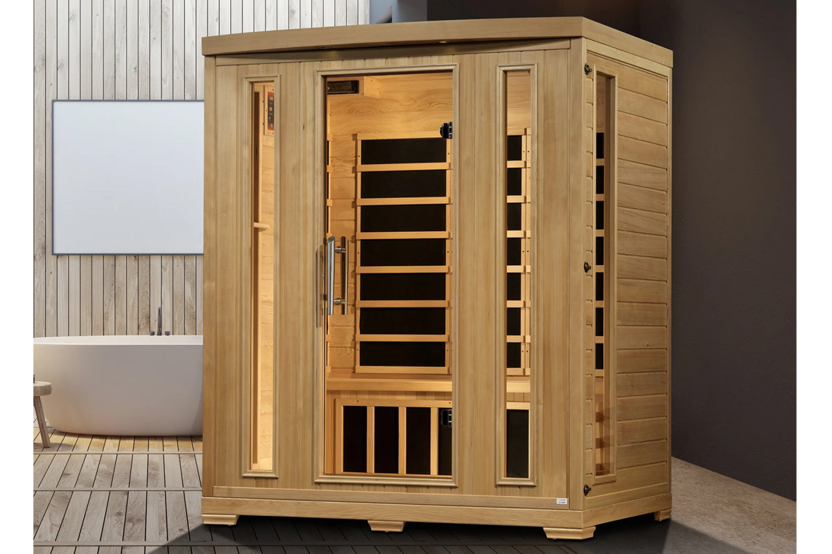 Pro 6 Melanie 3-Person Low EMF Far Infrared Sauna (2025 Model) - Home Spa Therapy for Relaxation & Detox