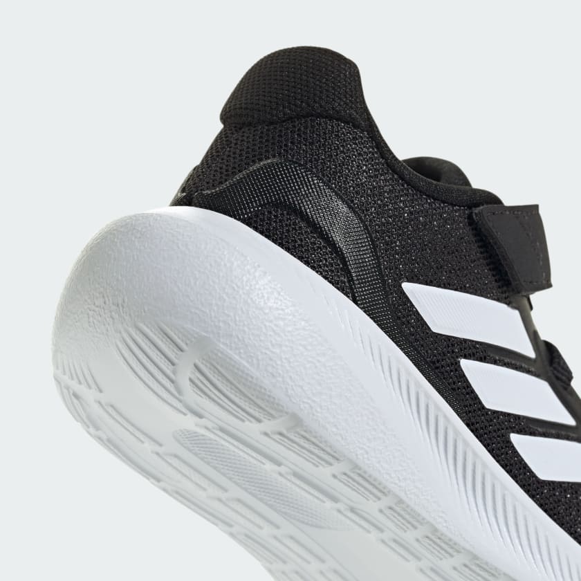 Adidas Kids Runfalcon 5 Hook & Loop Running Shoes - Black/White - Lightweight & Comfortable for Daily Play & Sports Activities