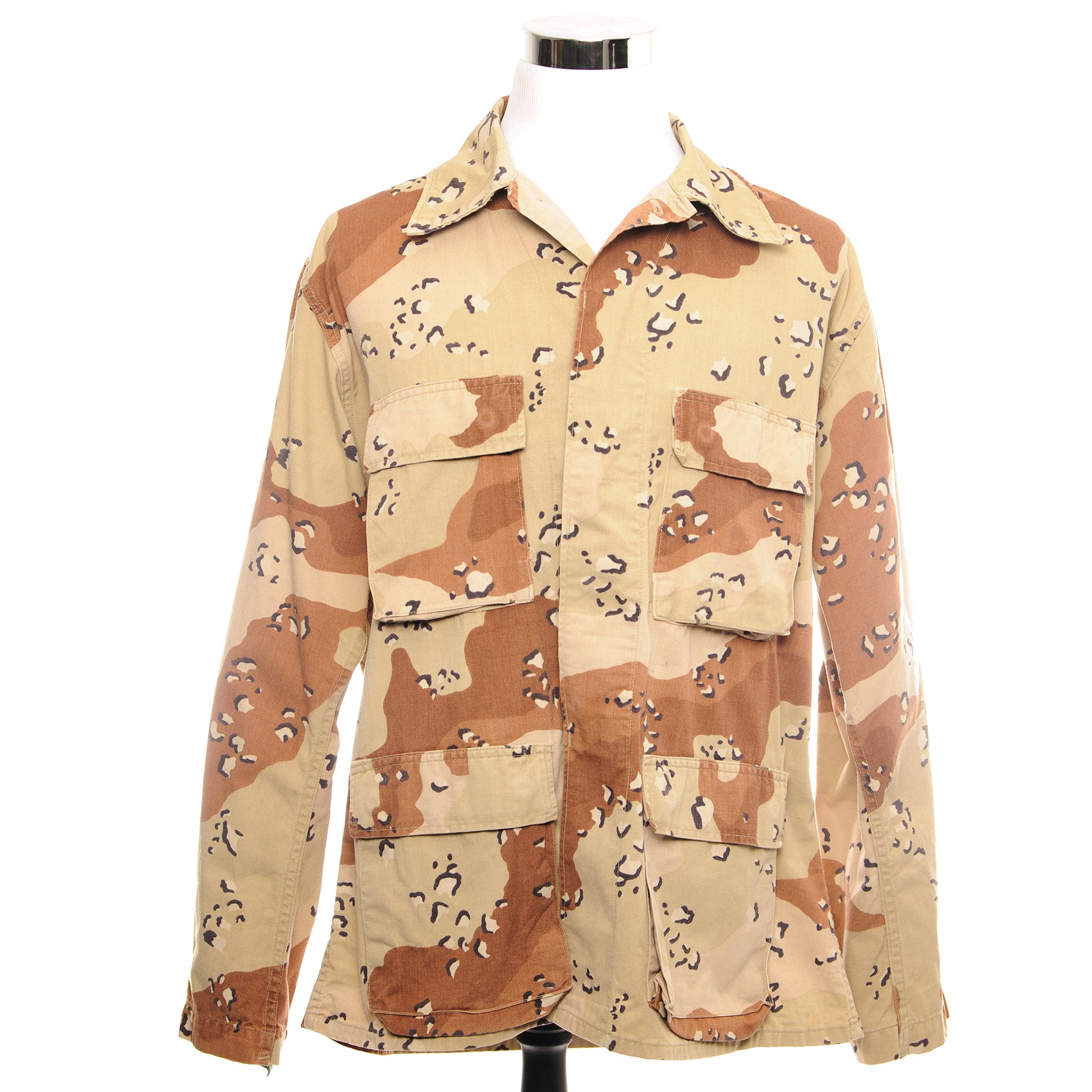 Vintage US Army Combat Jacket - Desert Storm Camouflage (1990) - Size Large Regular - Military Surplus Outerwear for Outdoor Adventures & Tactical Enthusiasts