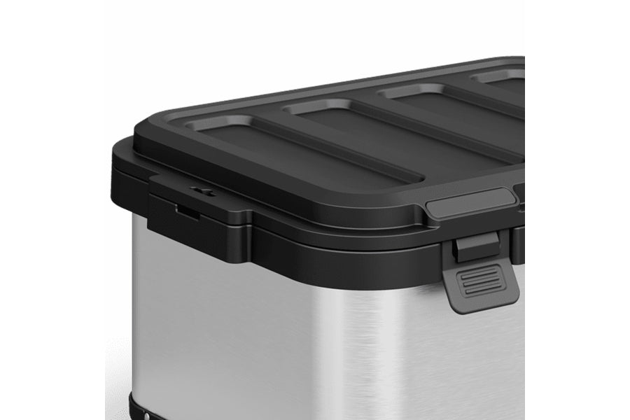 Dometic 50L Portable Hard Sided Storage Box - Slate Gray Outdoor Camping Gear for Travel, Picnic & Home Organization