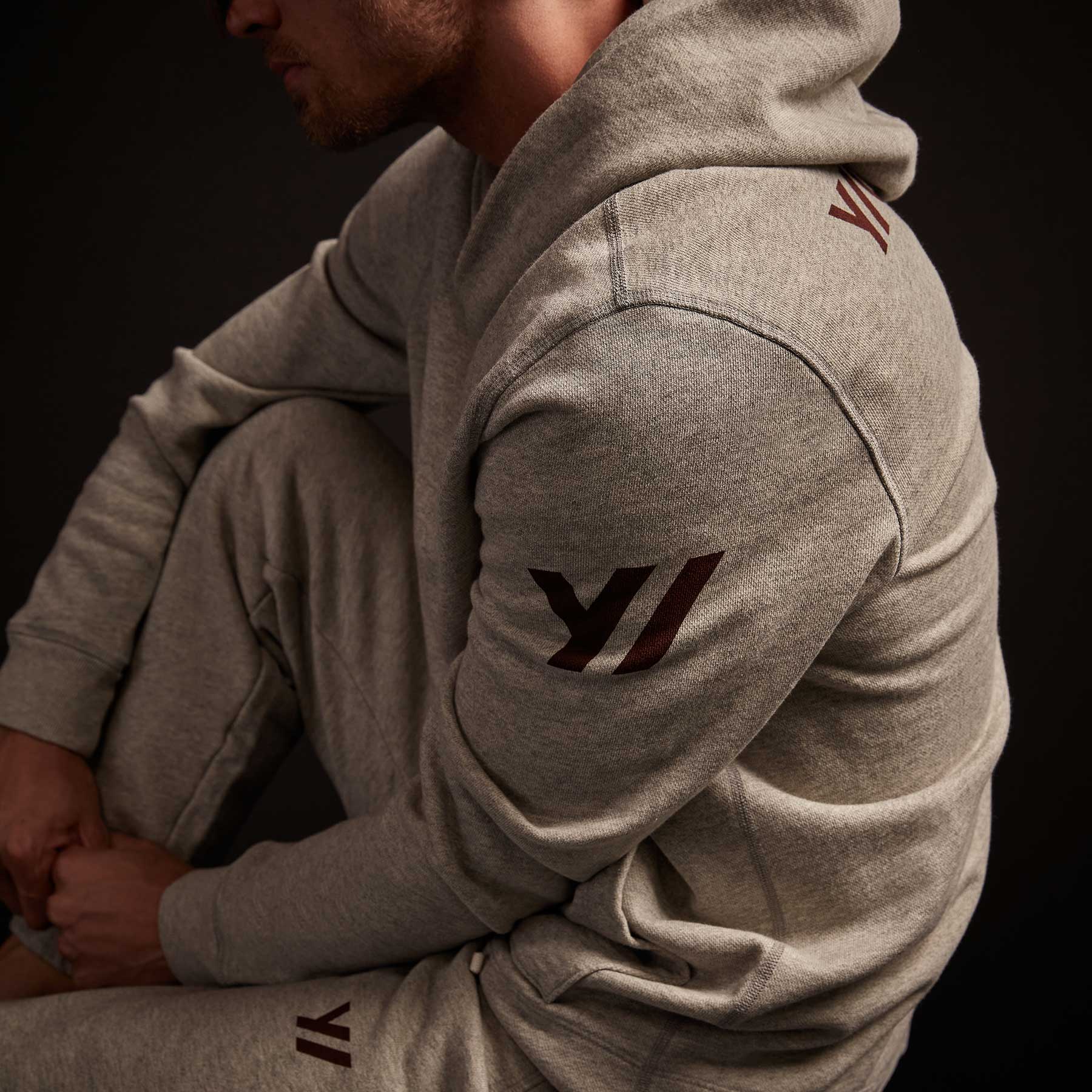 Classic French Terry Hoodie for Men & Women - Heather Grey & Maroon Colors - Cozy Pullover Sweatshirt for Casual Wear, Gym, and Outdoor Activities