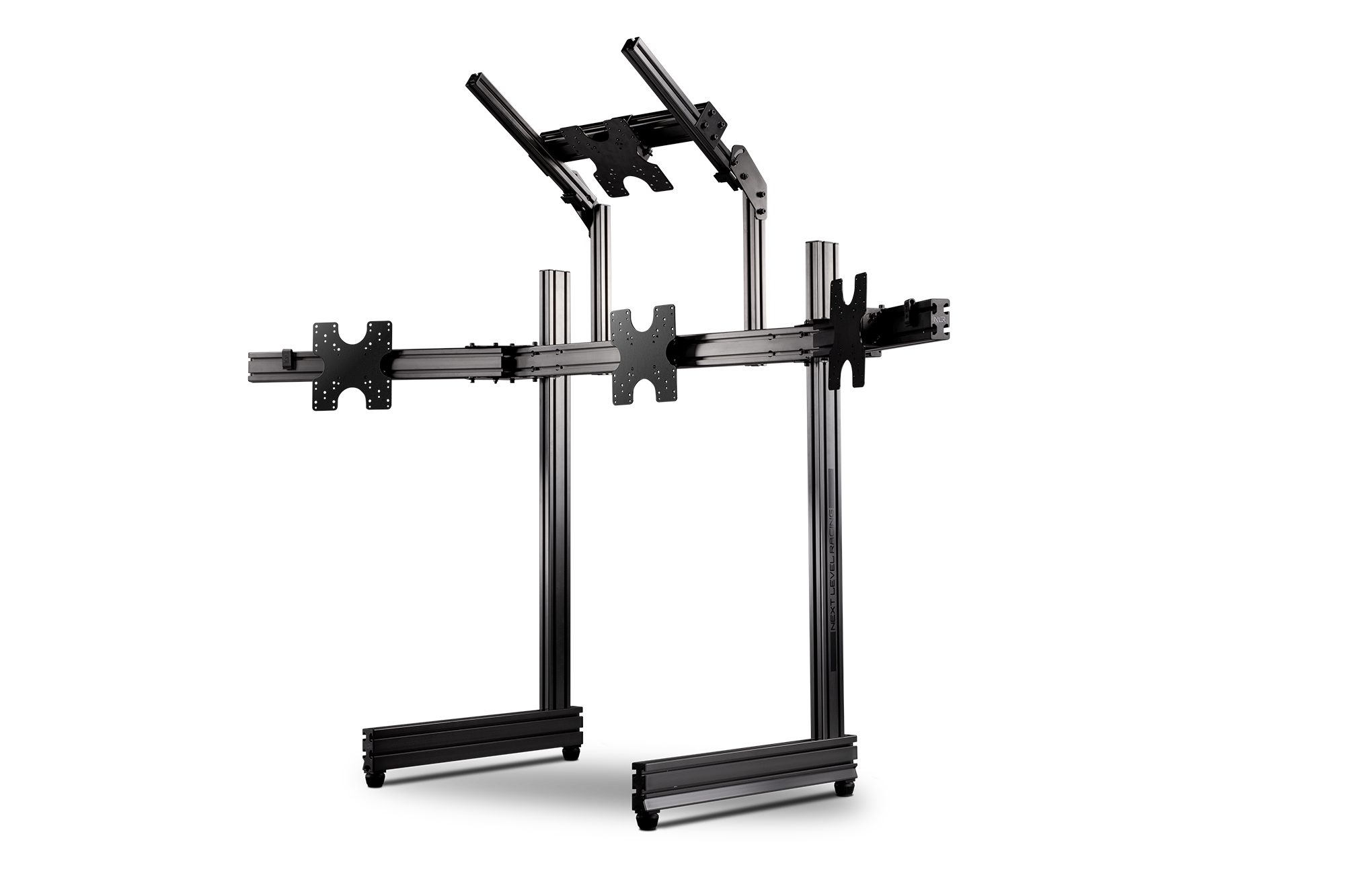 Next Level Racing Elite Freestanding Quad Monitor Stand for Sim Racing | 4-Screen Gaming Monitor Mount with Adjustable Height | Perfect for Flight Simulators, Racing Games & Home Office Setup