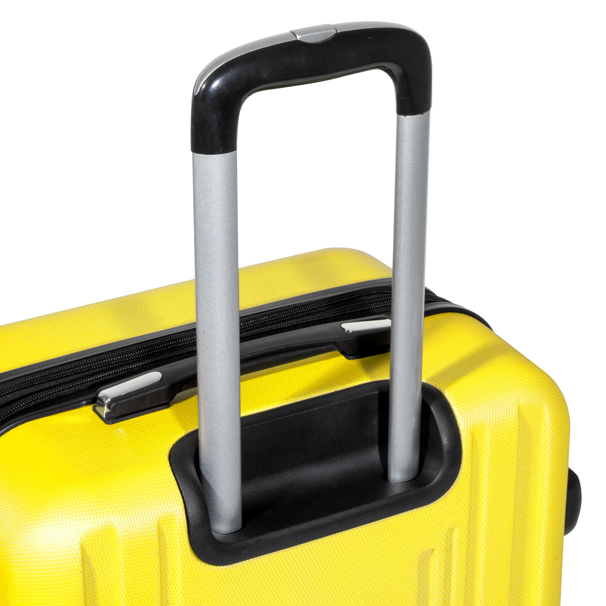 3 Piece Lightweight ABS Luggage Set with TSA Lock - Yellow (DL124) - Perfect for Travel, Business Trips & Vacations