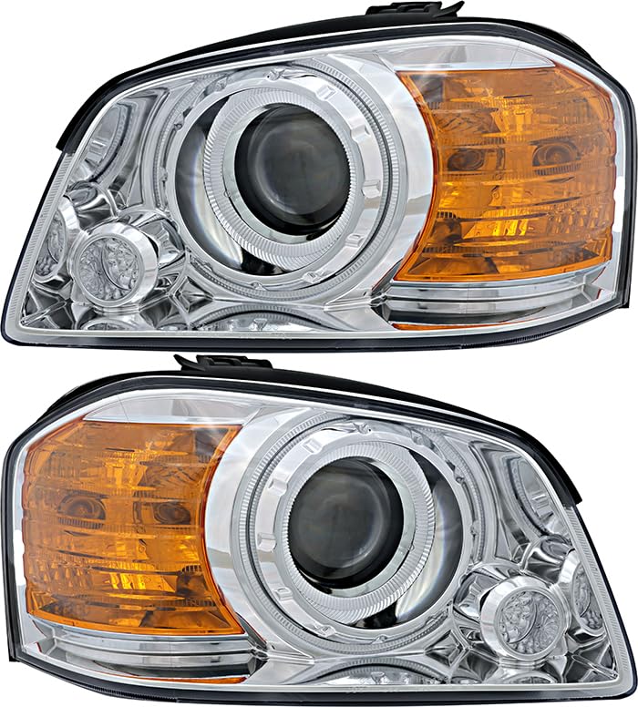 Kia Optima/Magentis Headlight Lamps Set - Halogen Replacement for 2003-2004 Models (Driver & Passenger Side) | Perfect for Night Driving & Enhanced Visibility