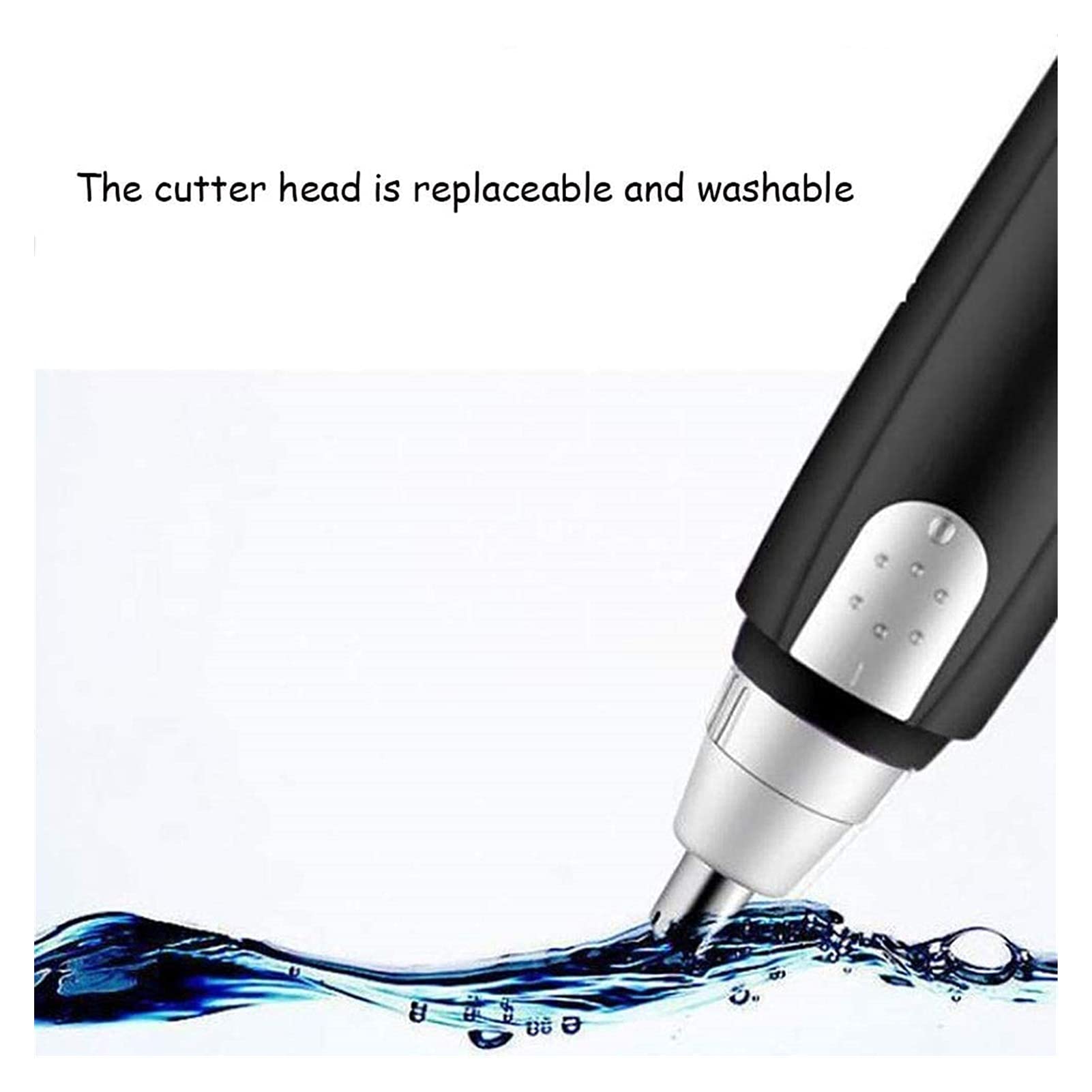 Premium Men's Ear & Nose Hair Trimmer - Stainless Steel Blades, Painless & Safe, Battery Powered, IPX7 Waterproof - Perfect for Travel, Gym & Daily Grooming Routine