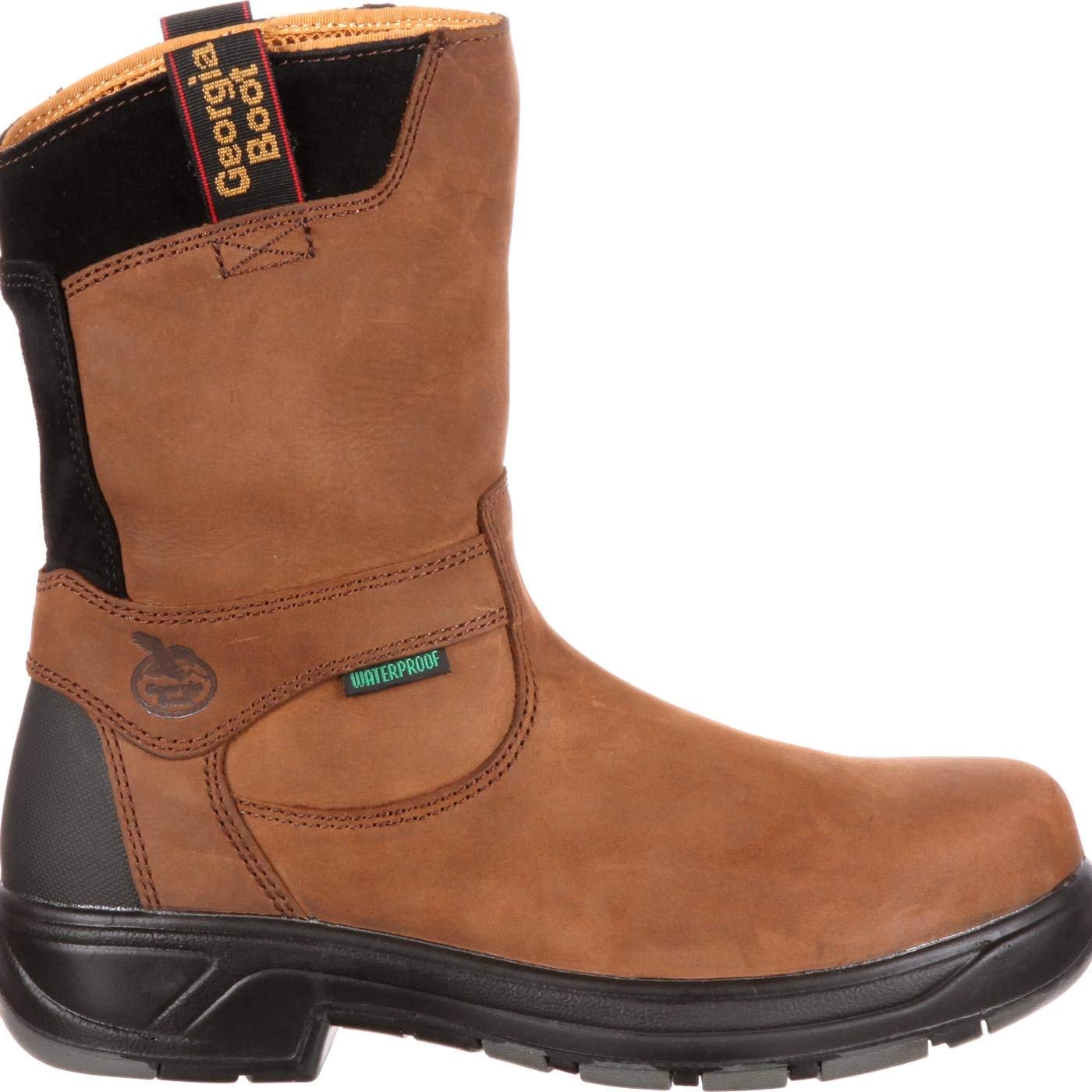 Georgia Boot Men's Flxpoint 10 Inch Steel Toe Work Boots - Waterproof & Slip Resistant for Construction, Landscaping & Outdoor Jobs