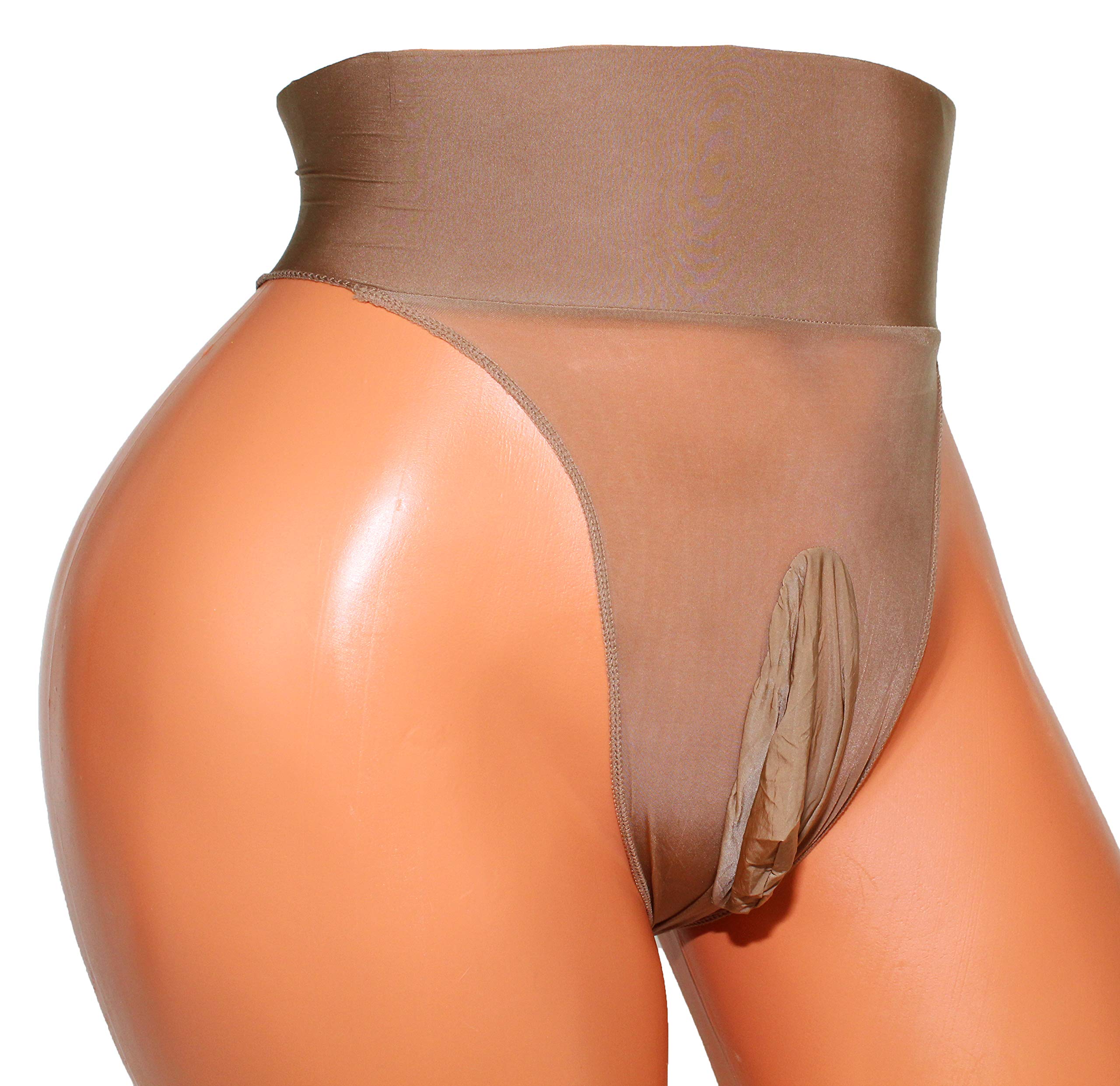 Mona's Choice High Waist Glossy Ice Silk Men's Panties - Comfortable & Breathable Underwear for Crossdressing, Cosplay & Everyday Wear