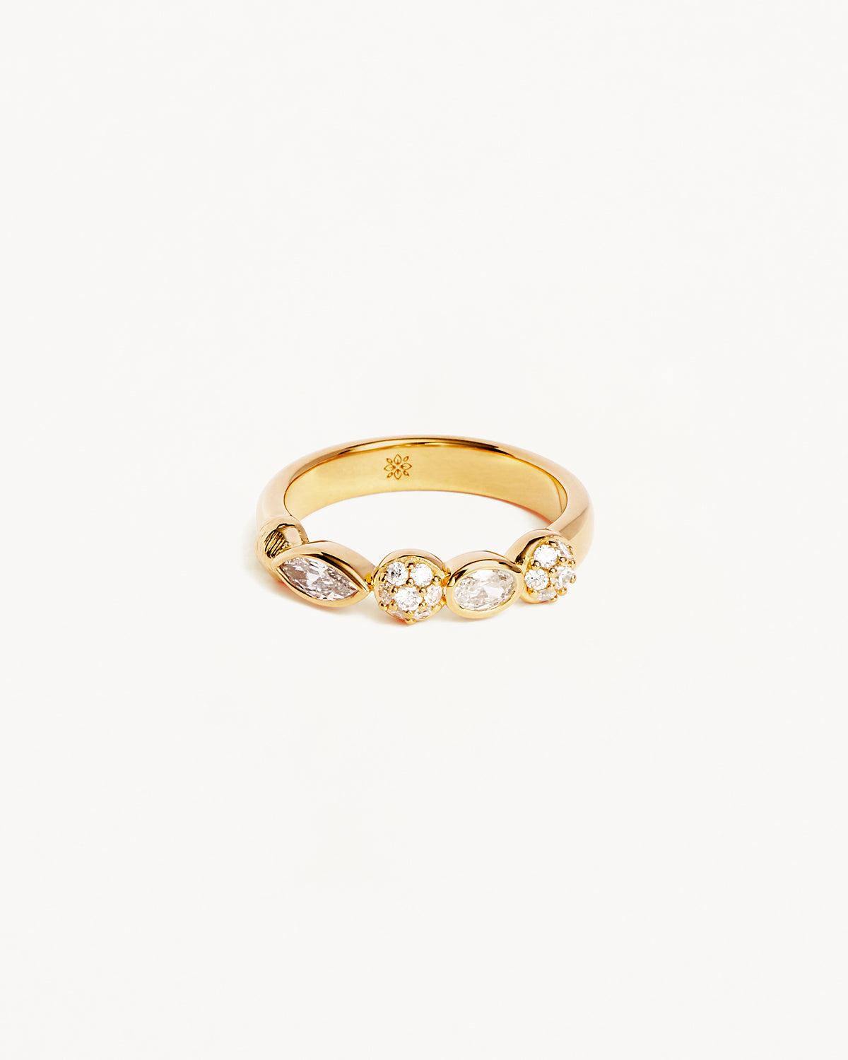 18K Gold Vermeil Eye Protection Crystal Ring - Elegant Jewelry for Women, Gift for Her - Perfect for Everyday Wear, Parties & Special Occasions