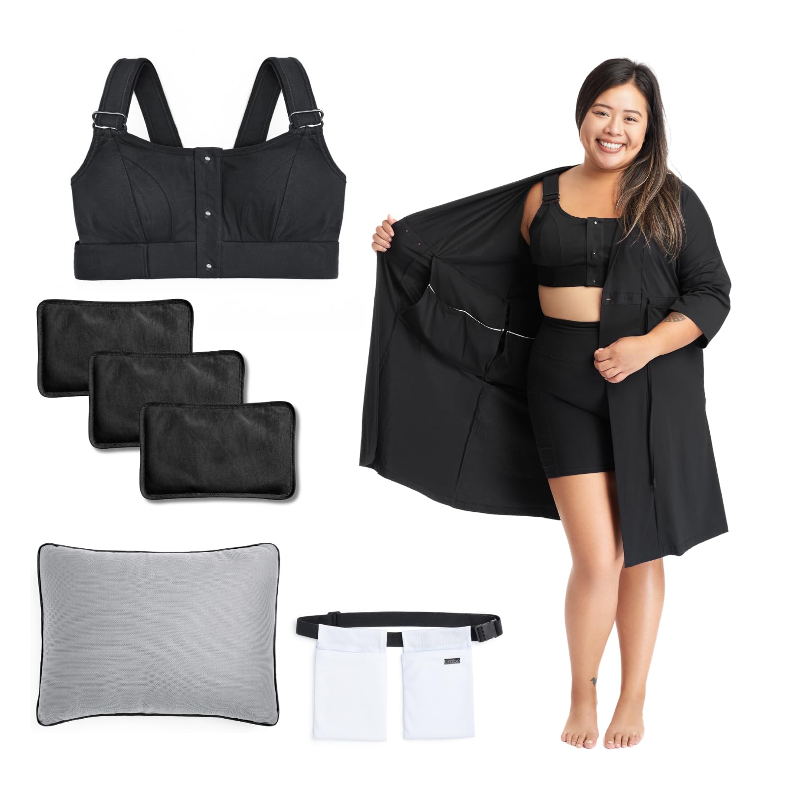 Post Surgery Recovery Kit - Mastectomy, BBL, Tummy Tuck, Breast Reduction & Augmentation Supplies | Essential Care for Mommy Makeover & Lipo Patients | Comfortable Healing at Home