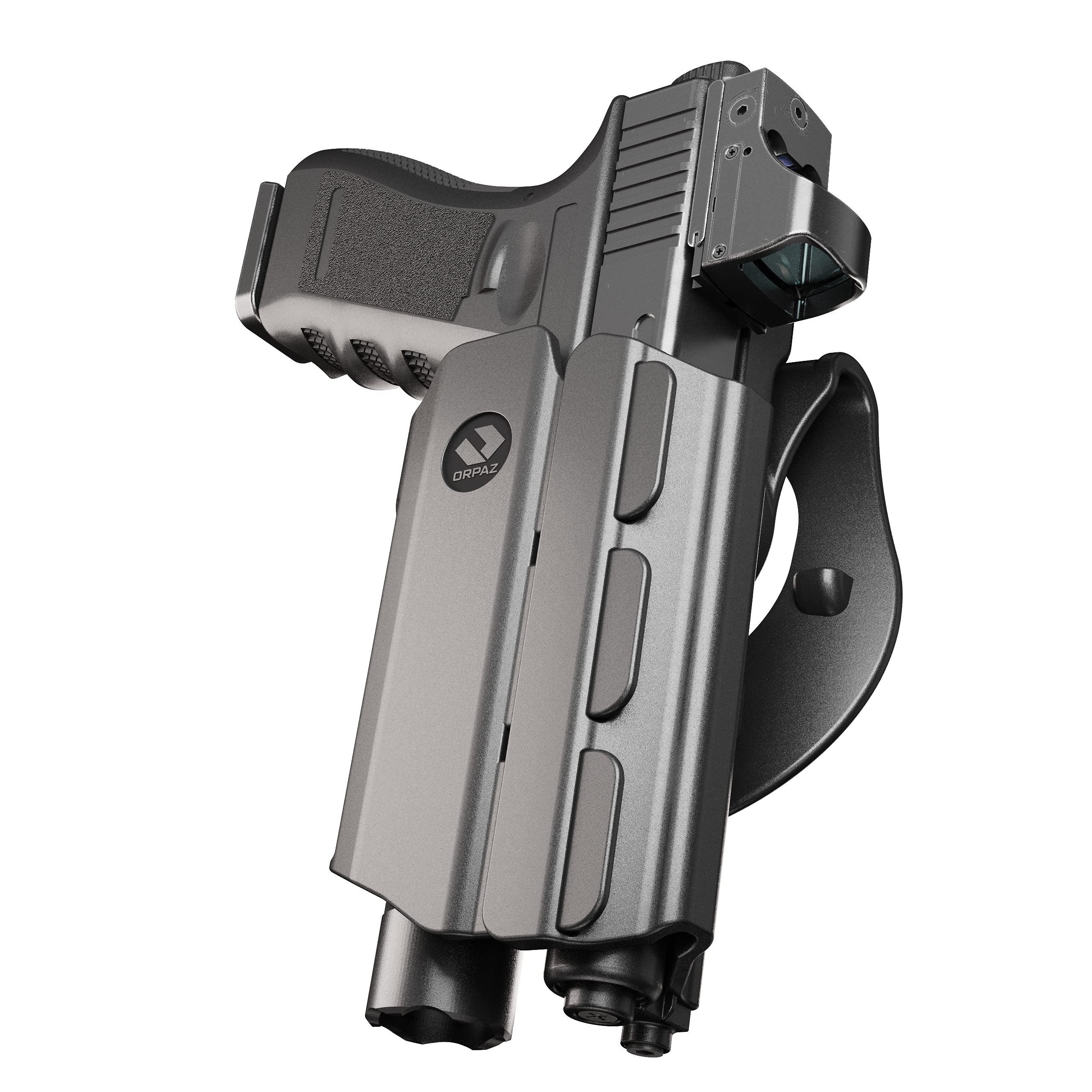 Orpaz T40 Adjustable Modular SD9VE Holster - OWB Compatible with S&W SD9VE Pistol (Fits Light/Laser/Sight/Optics) - Tactical Gun Holder for Concealed Carry & Range Training