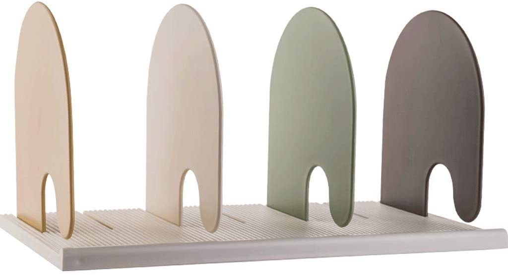 Decorative Bookends with 4-Section Adjustable Bookshelf - Imitation Corrugated Bottom for Secure Book Storage | Perfect for Office, Home Library & Study Room Organization