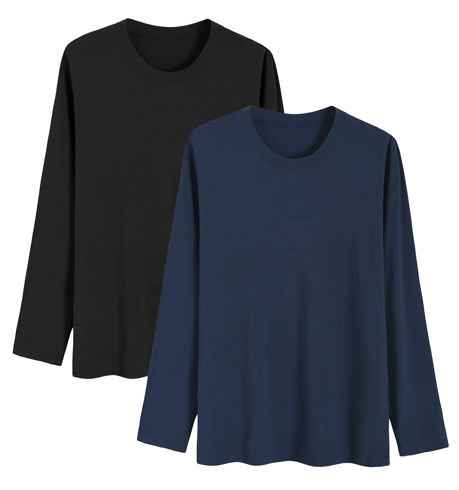 Latuza Men's Bamboo Viscose Pajama Top - Soft Long Sleeve Sleep Shirt for Comfortable Nightwear & Lounge Wear - Perfect for Bedtime, Relaxing at Home, and Travel