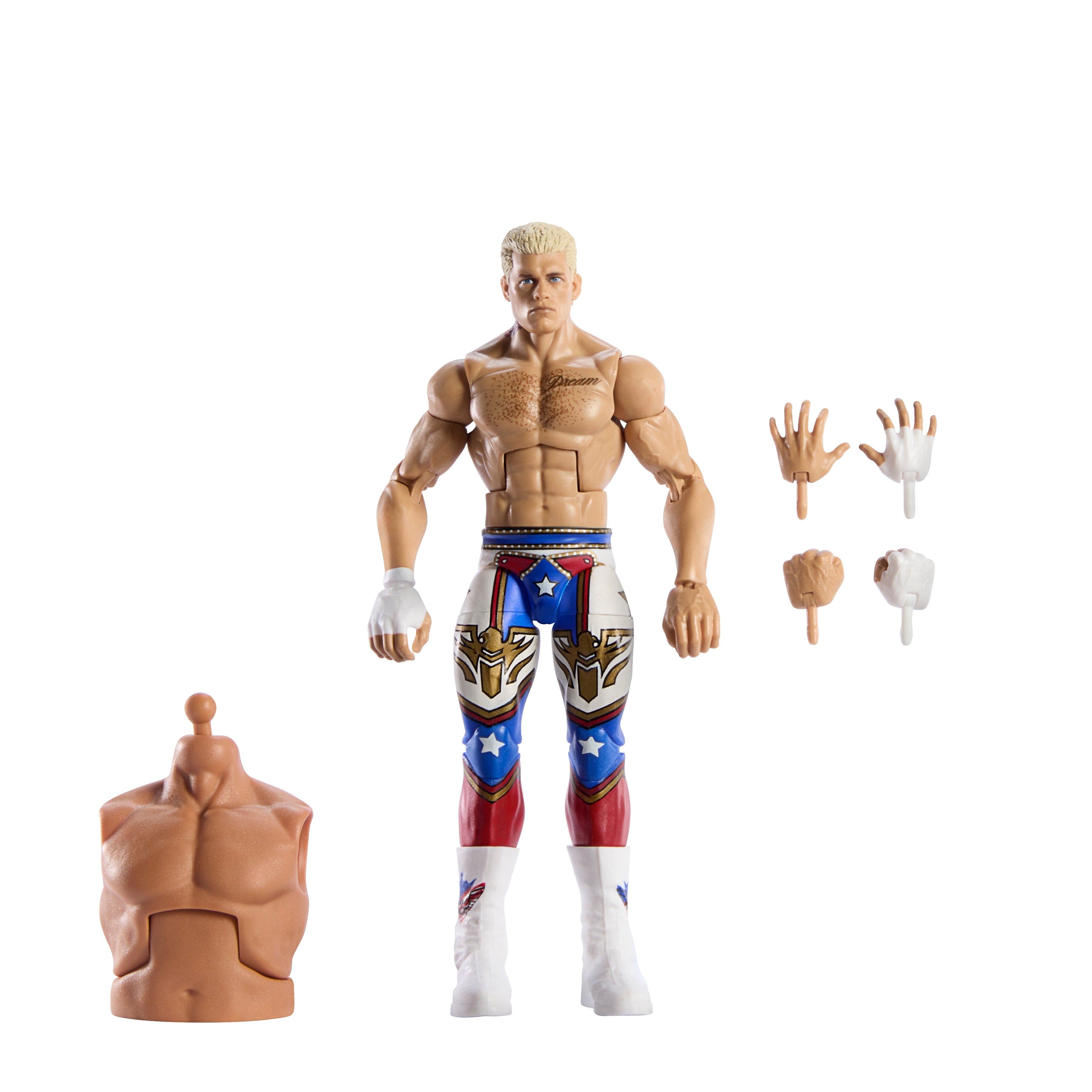 WWE Royal Rumble Elite Collection Cody Rhodes Action Figure with Great Khali BAF - Perfect for Wrestling Fans, Collectors, and Display
