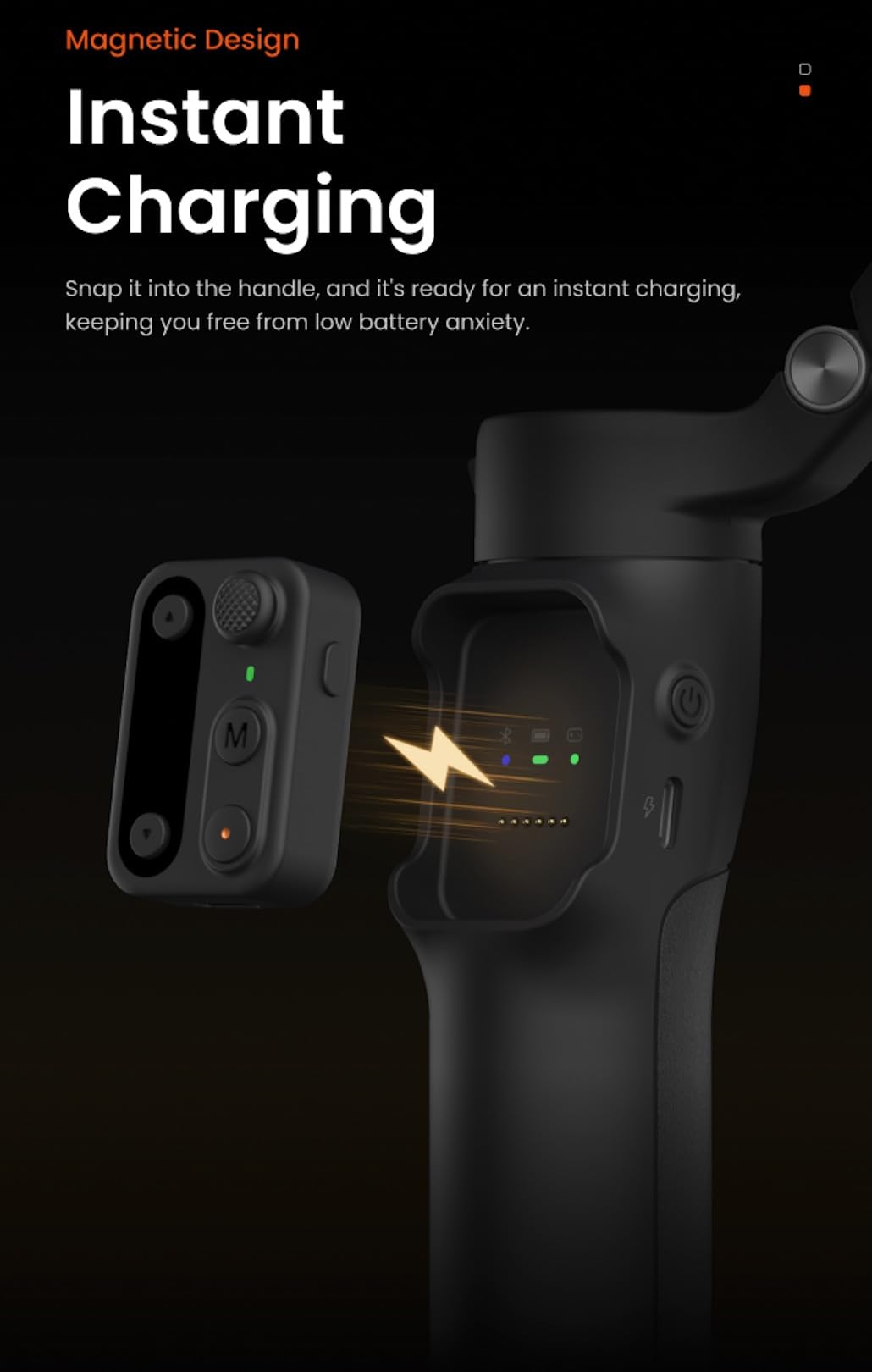Hohem iSteady X3 3-Axis Smartphone Gimbal Stabilizer for iPhone - AI Tracking, Foldable Design with 3-Color Fill Light, Detachable Remote & Built-in Tripod | Perfect for Vlogging, Live Streaming & Content Creation