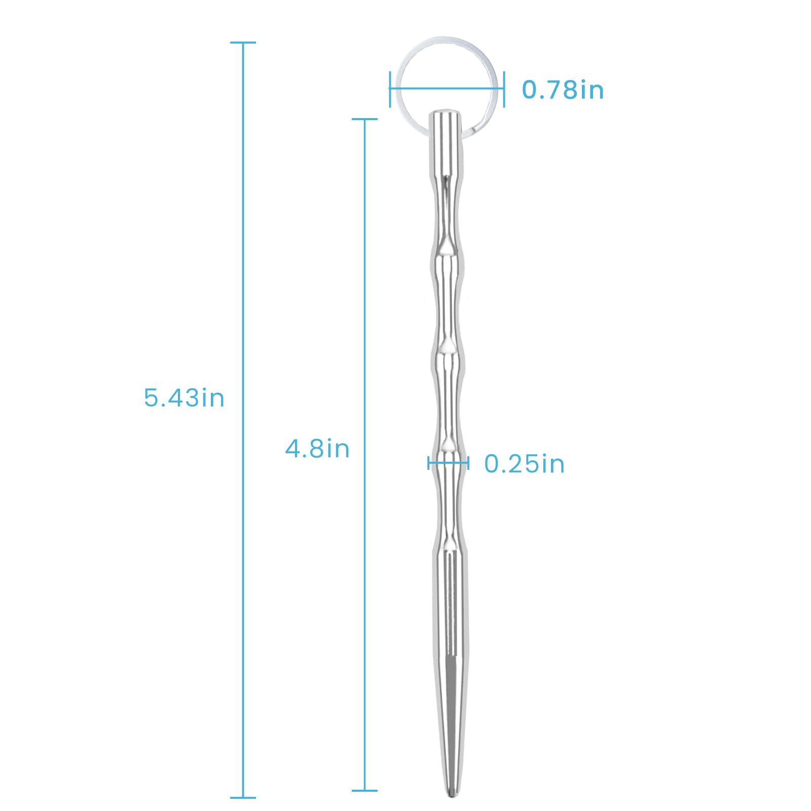 5.43 Inch Stainless Steel Urethral Sounds Sex Toy for Men - Smooth Metal Urinary Plug with Removable O-Ring, Urethral Dilator & Penis Stretcher - Perfect for BDSM Play, Sensation Exploration & Medical Play Scenarios