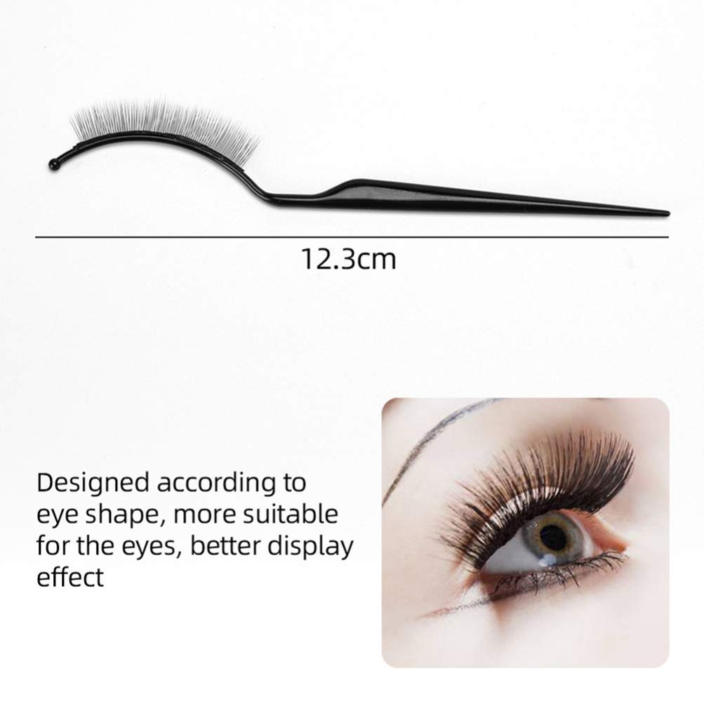 Minkissy 3Pcs False Eyelash Holder & Display Sticks - Professional Eyelash Extension Tools for Lash Artists, Black Lash Fitter Try-On Wands - Perfect for Salon, Makeup Studio & Home Use