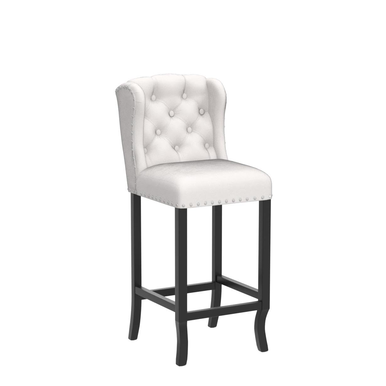 DUOMAY Modern Velvet Tufted Bar Stools Set of 2, 30