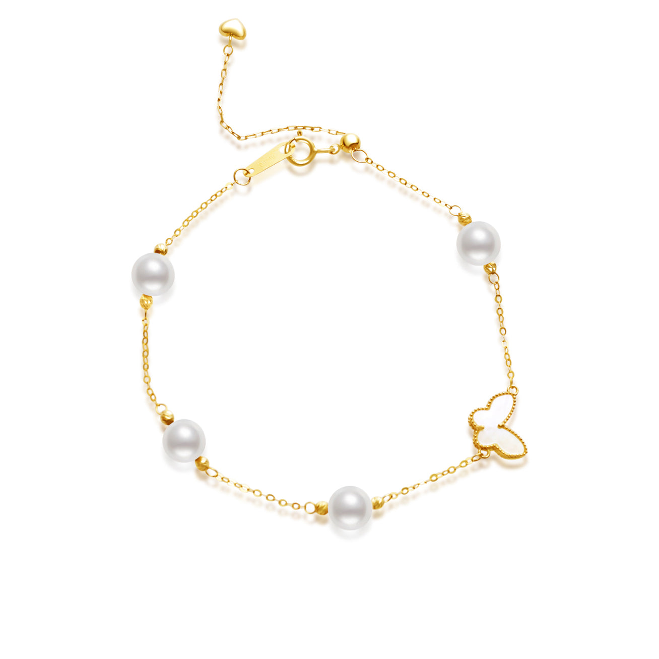 18K Solid Gold Akoya Pearl Bracelet for Women - Elegant Pearl Jewelry Gift for Anniversary, Birthday & Special Occasions - KB00038