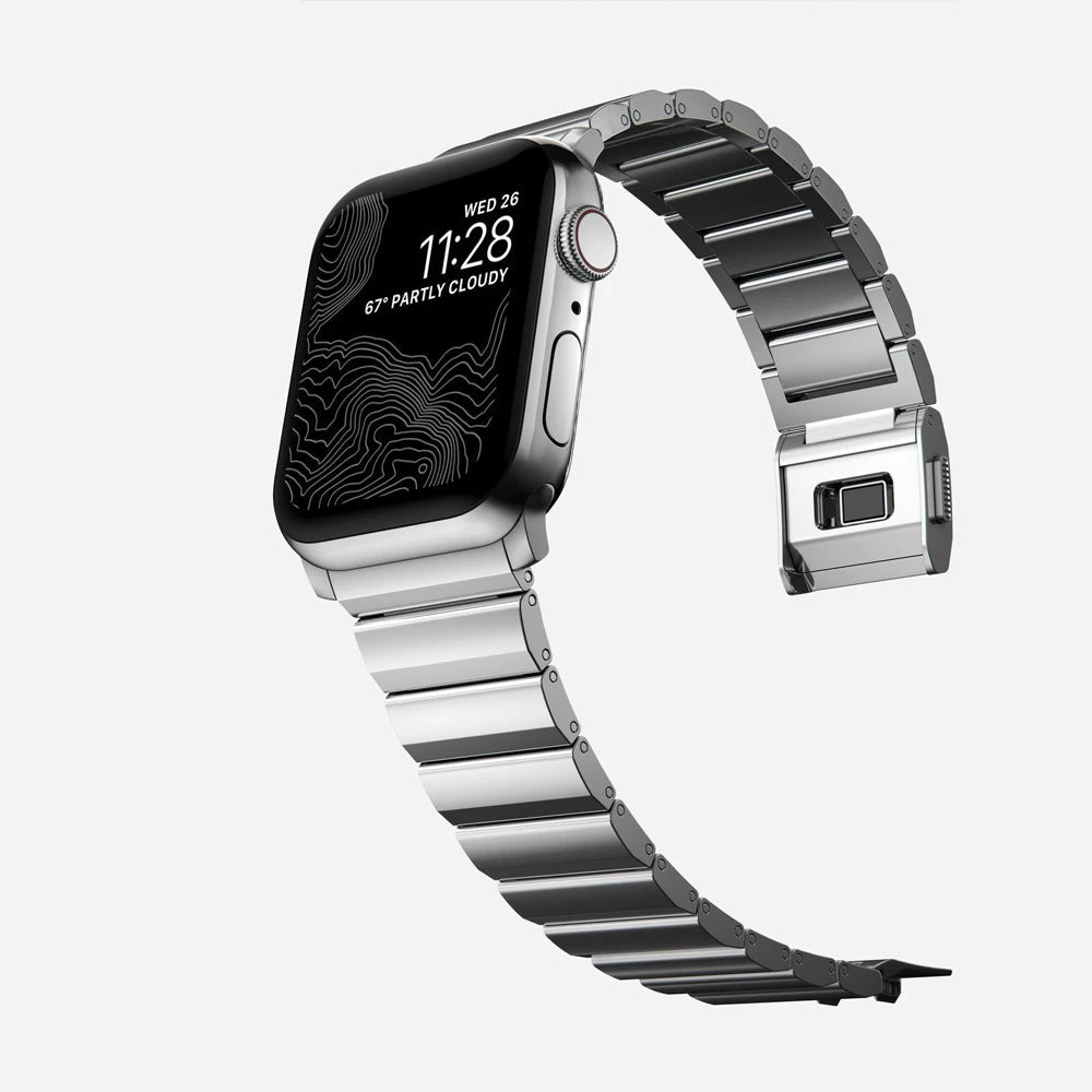 Premium Stainless Steel Apple Watch Band - Elegant & Durable Replacement Strap for Apple Watch Series 9/8/7/SE - Perfect for Workouts, Office & Everyday Wear