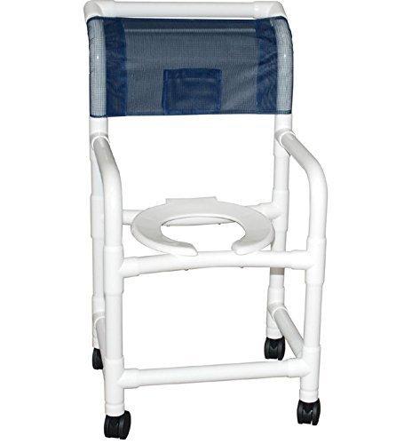 18 Inch Shower Chair for Elderly & Disabled - Non-Slip Bath Seat with Adjustable Height & Backrest - Ideal for Bathroom Safety & Mobility Assistance