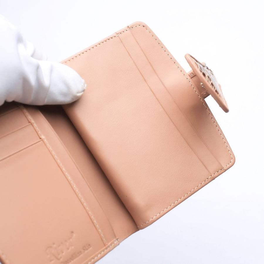 Two-Tone Old Rose Crocodile Embossed Women's Wallet - Luxury Leather Clutch for Everyday Use & Special Occasions