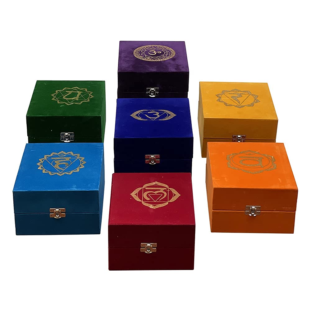 Chakra Singing Bowls Set - Tibetan Meditation Singing Bowls with Cushion Mallet, Tulsi Mala Beads & Prayer Flag for Mindfulness, Yoga & Spiritual Healing (Medium Size) - Perfect for Home Meditation, Sound Therapy & Relaxation