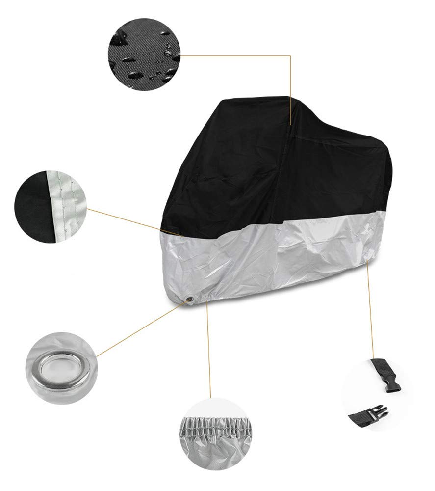 Premium 190T Heavy Duty Waterproof Bike Cover for Outdoor Storage - UV, Rain & Dust Protection with Lock Holes - Fits Mountain Bikes, Road Bikes & More (Perfect for Garage, Patio & Long-Term Bike Protection)